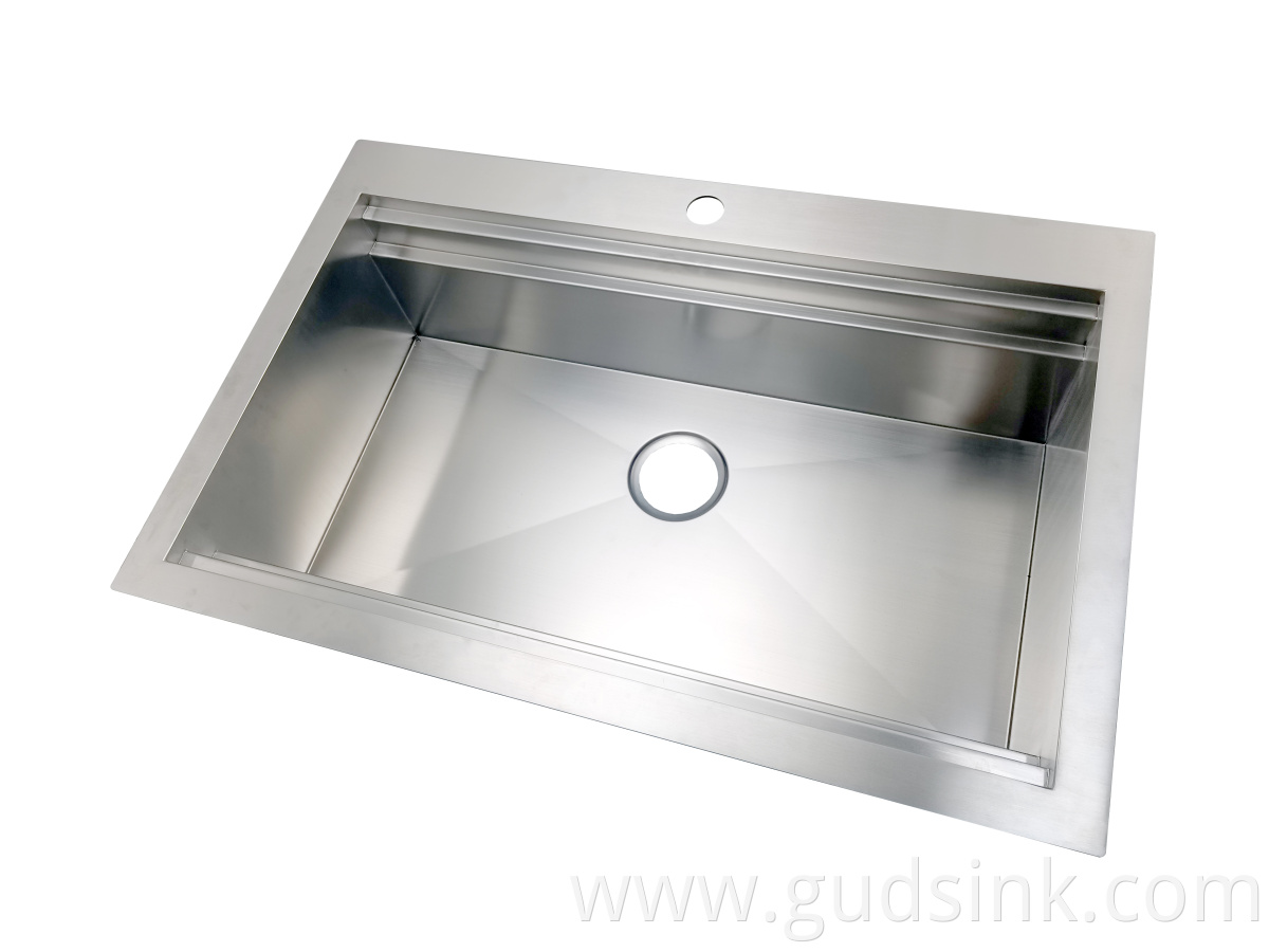 Stainless Steel Kitchen Sink Single Bowl